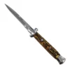 10.5" Faux Stag Stiletto Automatic Knife Satin Bayo -Direct Knife Sales 10 Faux Stag Stiletto Automatic Knife Satin Bayo.600