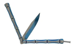 5" Blue Bones Heavy Butterfly Knife Clip Point Balisong -Direct Knife Sales 5 Blue Bones Heavy Butterfly Knife Clip Point Balisong 1.600