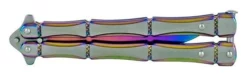 5" Titanium Bones Heavy Butterfly Knife Clip Point Balisong -Direct Knife Sales 5 Titanium Bones Heavy Butterfly Knife Clip Point Balisong 2.600