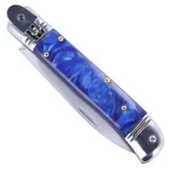 8 Inch Leverlock Automatic Knife Classic Switchblade Blue Pearl -Direct Knife Sales 8 Inch Leverlock Automatic Knife Classic Switchblade Blue Pearl 1.600