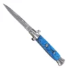 9.5 Inch Pearl Blue Stiletto Automatic Knife Bayo -Direct Knife Sales 9 Inch Pearl Blue Stiletto Automatic Knife Bayo.600