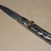 AKC Buffalo Horn Leverlock 6 Inch Side Opening Italian Automatic Knife