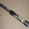 AKC Concord Leopard Black Flat Grind Italian OTF Automatic Knife