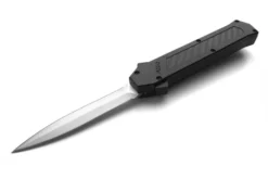Direct Knife Sales -Direct Knife Sales AKC F 16 Black Carbon Grip DA OTF Automatic Knife Satin Dagger 1.600