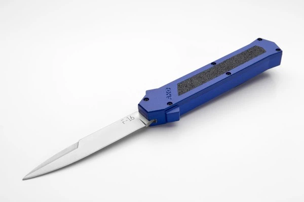 AKC F-16 D/A OTF Automatic Knife Blue Bayo 2 AKC F-16 D/A OTF Automatic Knife Blue Bayo