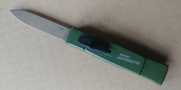 AKC Mini Concord Army Green D/A OTF Automatic Knife Satin Flat Grind 3 AKC Mini Concord Army Green D/A OTF Automatic Knife Satin Flat Grind