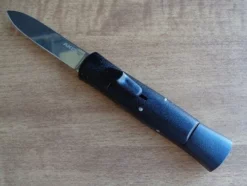 AKC Mini Concord Black D/A OTF Automatic Knife Satin Flat Grind