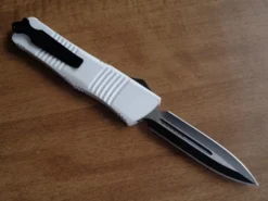 Angel White D/A OTF Automatic Knife Two Tone Dagger -Direct Knife Sales Angel White DA OTF Automatic Knife Two Tone Dagger Clip.600