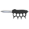 CNC Spiked Knuckles Black Automatic Knife Satin Dagger -Direct Knife Sales CNC Spiked Knuckles Black Automatic Knife Satin Dagger.600