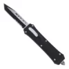 Coffin Black D/A OTF Automatic Knife Tanto Serrated -Direct Knife Sales Coffin Black DA OTF Automatic Knife Tanto Serrated.600