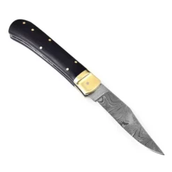 Damascus Micarta Leverlock Automatic Knife Drop Point 11 Damascus Micarta Leverlock Automatic Knife Drop Point -Direct Knife Sales Damascus Micarta Leverlock Automatic Knife Drop Point 3.600