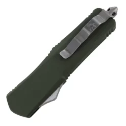 Delta Army Green D/A OTF Automatic Knife Black Dagger Double Serrated -Direct Knife Sales Delta Army Green DA OTF Automatic Knife Black Dagger Double Serrated 1.600
