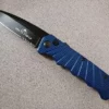 Delta Force Blue Side Opening Automatic Knife Black Drop Serrated -Direct Knife Sales Delta Force Blue Side Opening Automatic Knife Black Drop Serrated.600