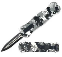 Demon Mini Digital Winter Camo D/A OTF Automatic Knife Dagger