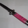 7.75" Economy Pink Leverlock Automatic Knife Bayo -Direct Knife Sales Economy Pink Leverlock Automatic Knife.600