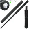 Expandable Heat Tempered Square Grip Flashlight Police Baton 26 Inch