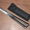 Heavyweight Butterfly Knife Black With Sheath -Direct Knife Sales Heavyweight Butterfly Knife Black With Sheath.600