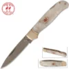 Kissing Crane Imitation Pearl Damascus Lockback Folding Pocket Knife -Direct Knife Sales Kissing Crane Imitation Pearl Damascus Lockback Folding Pocket Knife.600