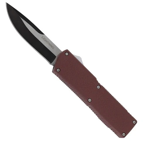 Lightning Model 3 Brown D/A OTF Automatic Knife Two Tone Drop Point 2 Lightning Model 3 Brown D/A OTF Automatic Knife Two Tone Drop Point