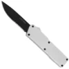 Lightning Model 3 Silver D/A OTF Automatic Knife Black Drop Point Serrated -Direct Knife Sales Lightning Model 3 Silver DA OTF Automatic Knife Black Drop Point Serrated.600