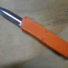 Lightning Orange D/A OTF Automatic Knife Satin Dagger -Direct Knife Sales Lightning Orange DA OTF Automatic Knife Satin Dagger.600