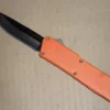 Lightning Orange OTF D/A Automatic Knife Black Blade