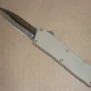 Lightning Tan OTF D/A Satin Double Edge Automatic Knife -Direct Knife Sales Lightning Tan Otf d a Satin Double Edge Automatic Knife.600