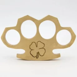 Lucky Clover 100% Brass Knuckles Belt Buckle Paperweight
