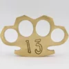 Number 13 Pure 100% Brass Knuckles Belt Buckle Paperweight -Direct Knife Sales Number 13 Pure 100 Brass Knuckles Belt Buckle Paperweight.600