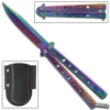 Steel Rainbow 9" Balisong Butterfly Knife -Direct Knife Sales Rainbow Brite Butterfly Knife.600
