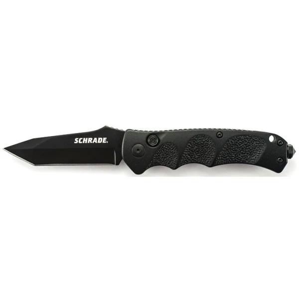 Schrade 60 Black Automatic Knife Black Tanto Plain 3 Schrade 60 Black Automatic Knife Black Tanto Plain