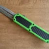 Titan Neon Green Carbon D/A OTF Automatic Knife Satin Dagger