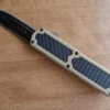 Titan Tan Carbon Grip D/A OTF Automatic Knife Black Dagger